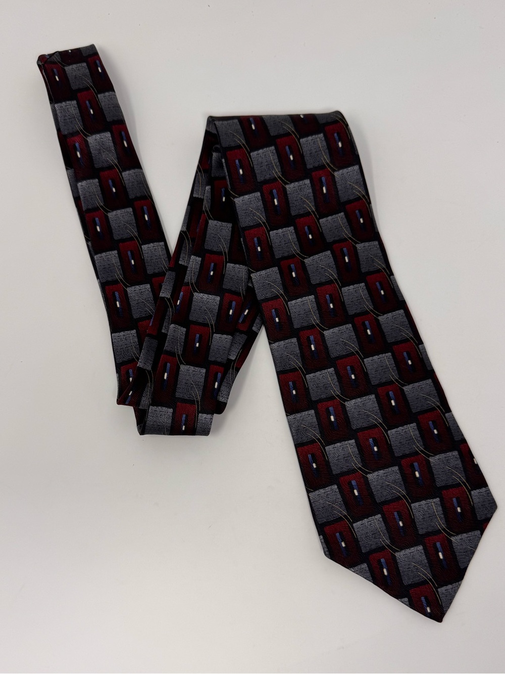 Puritan Geometric Multicolor 57”‎ Silk Tie